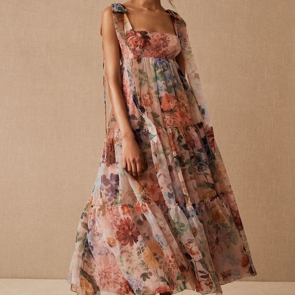 Anthropologie Multicolor Floral Maxi Dress